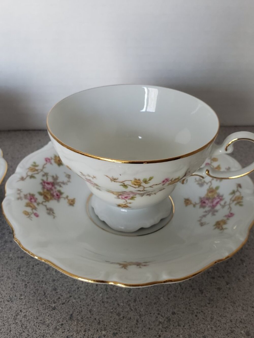 JOHANN HAVILAND Footed Cup & Saucer Set Michele